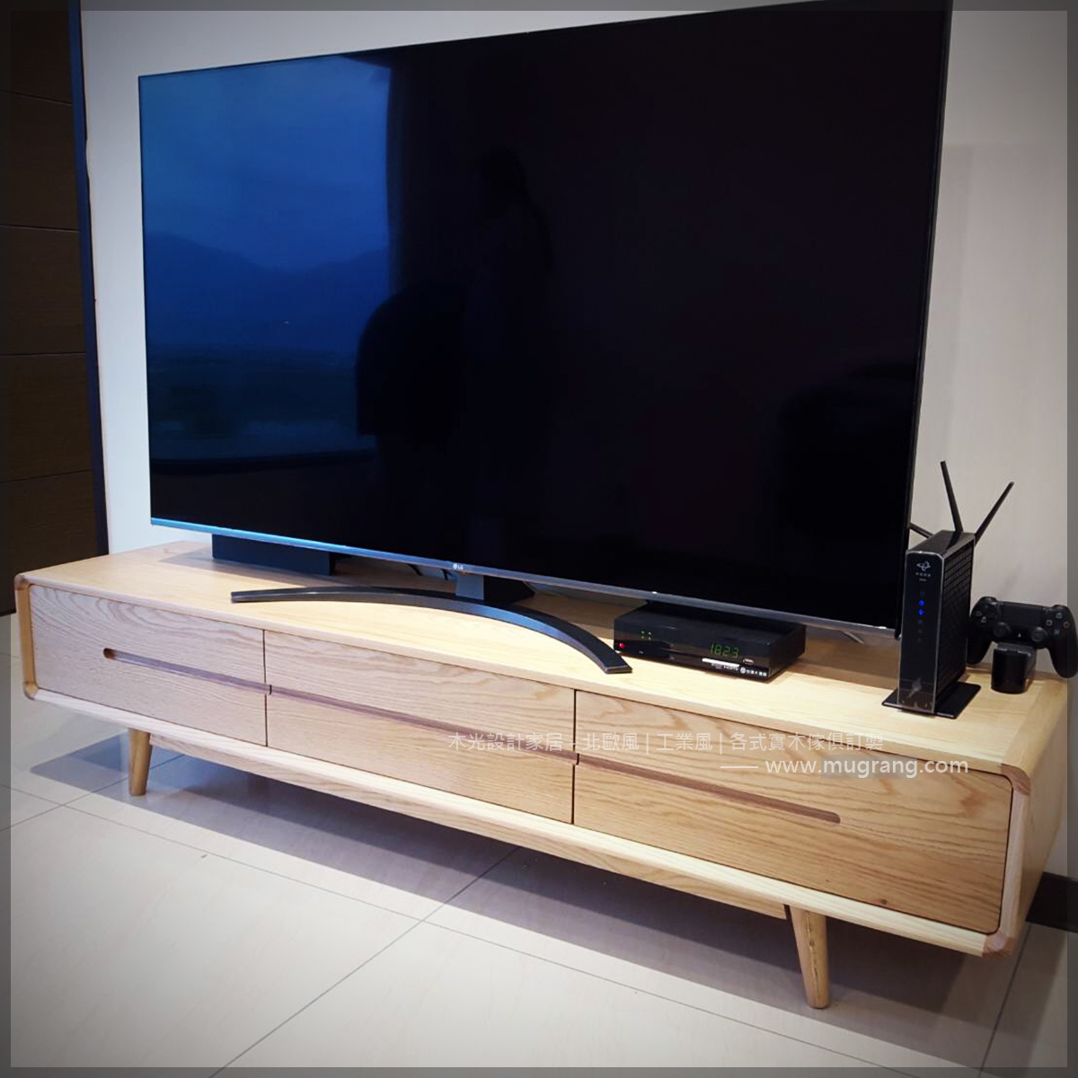 Esther-白橡木北歐收納電視櫃(可訂製)