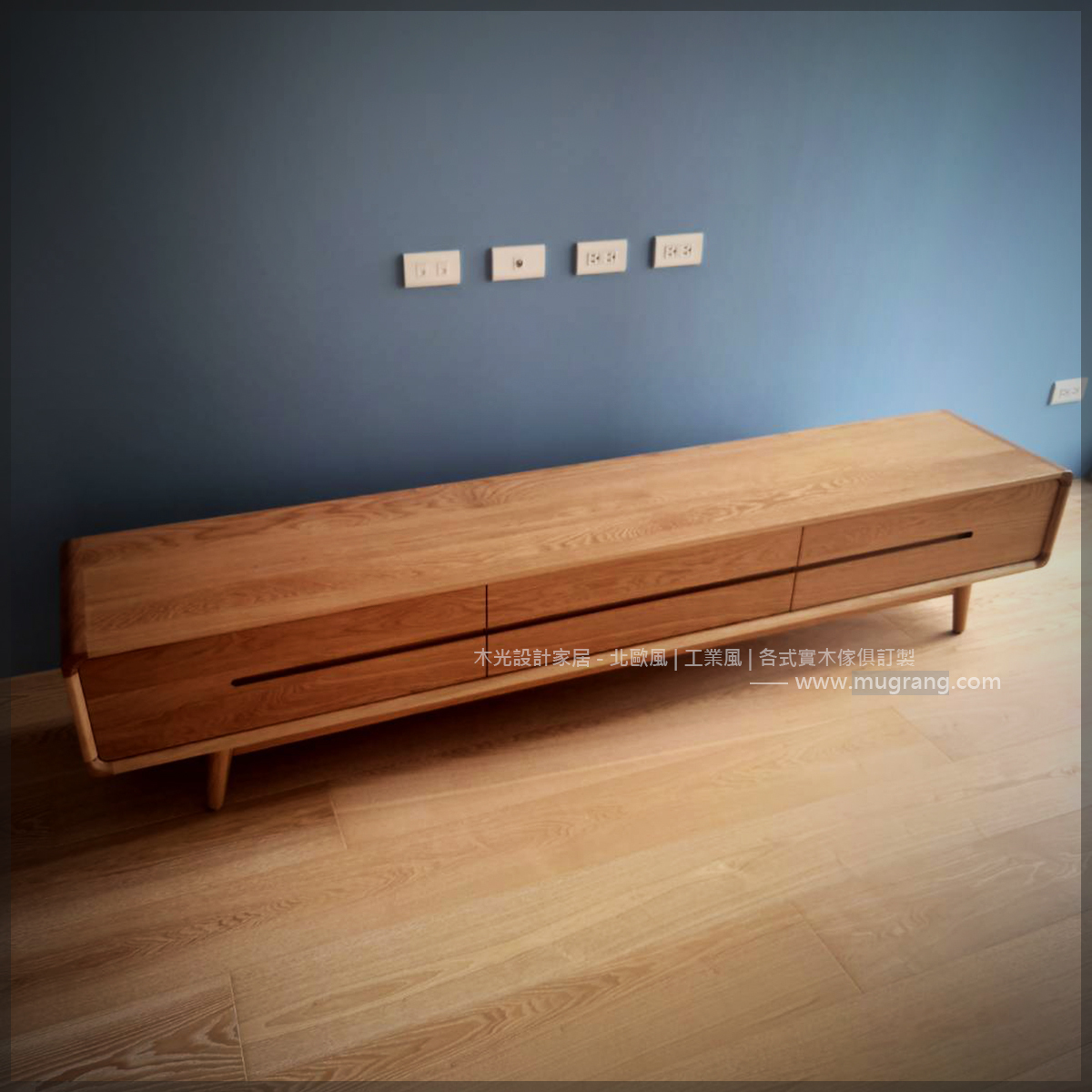 Esther-白橡木北歐收納電視櫃(可訂製)