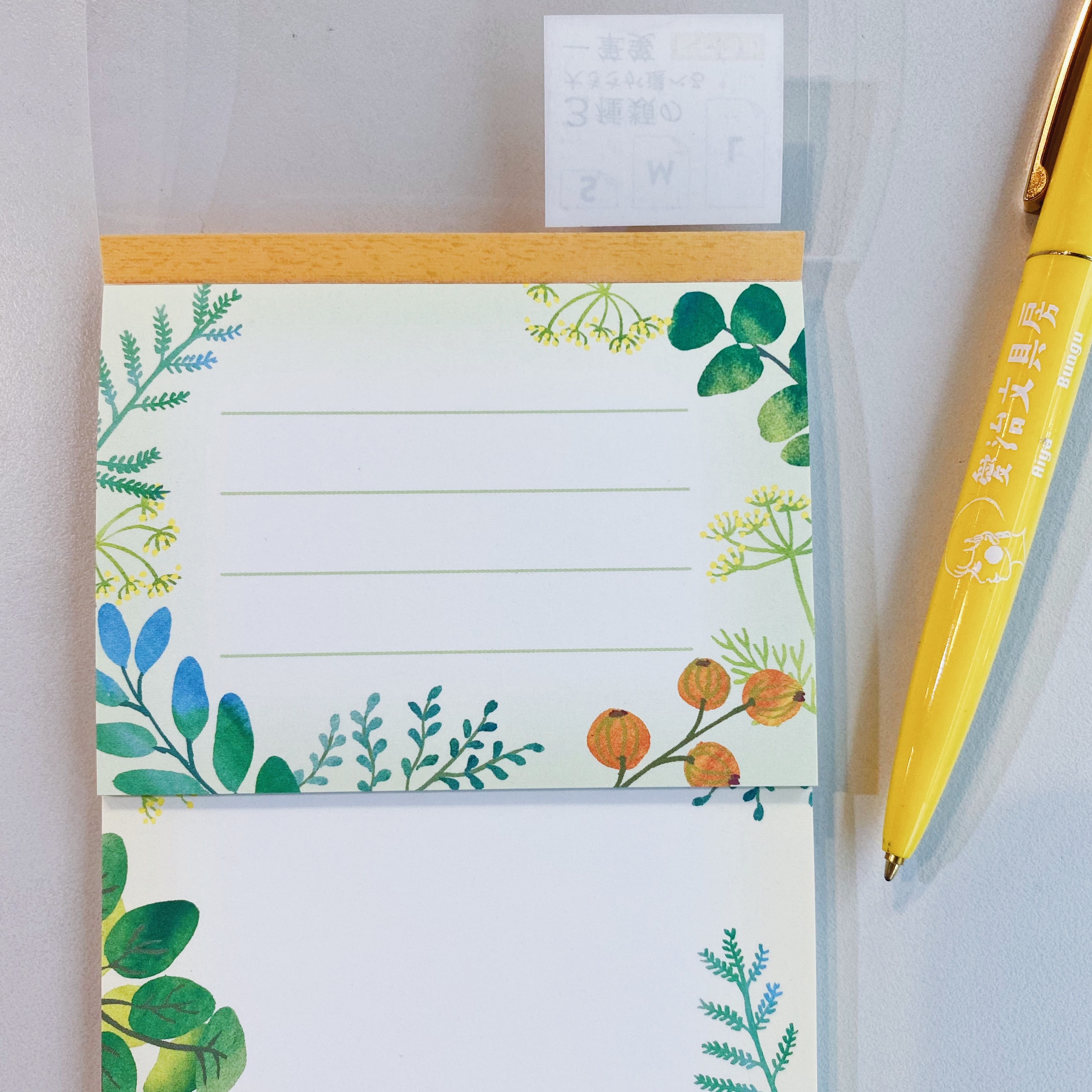 MIDORI 夏季植物 三種尺寸一筆箋 memo