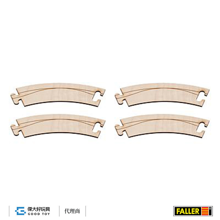 Faller 161921 (HO) Laser-Street 曲線道路 R218x50mm-45° (4入)