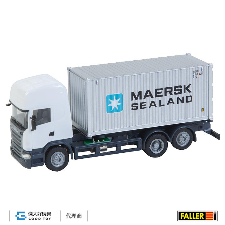 Faller 161598 (HO) Lorry Scania R 13 TL Sea container (HERPA)