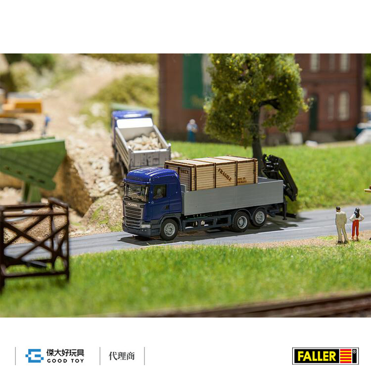 Faller 161597 (HO) Lorry Scania R 13 HL Platform with wooden crate (HERPA)