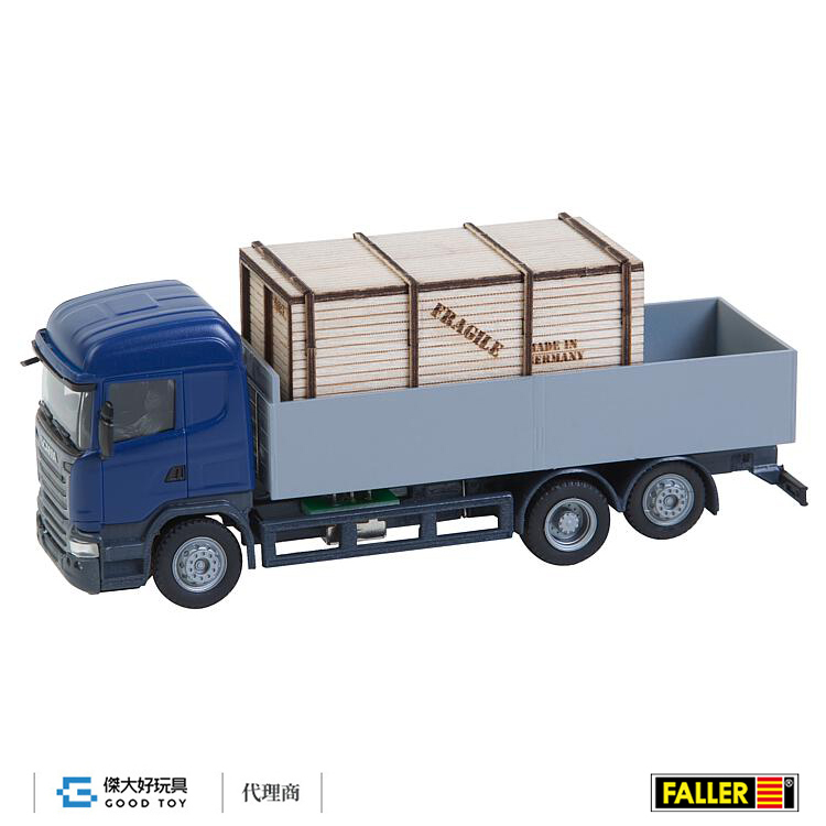 Faller 161597 (HO) Lorry Scania R 13 HL Platform with wooden crate (HERPA)