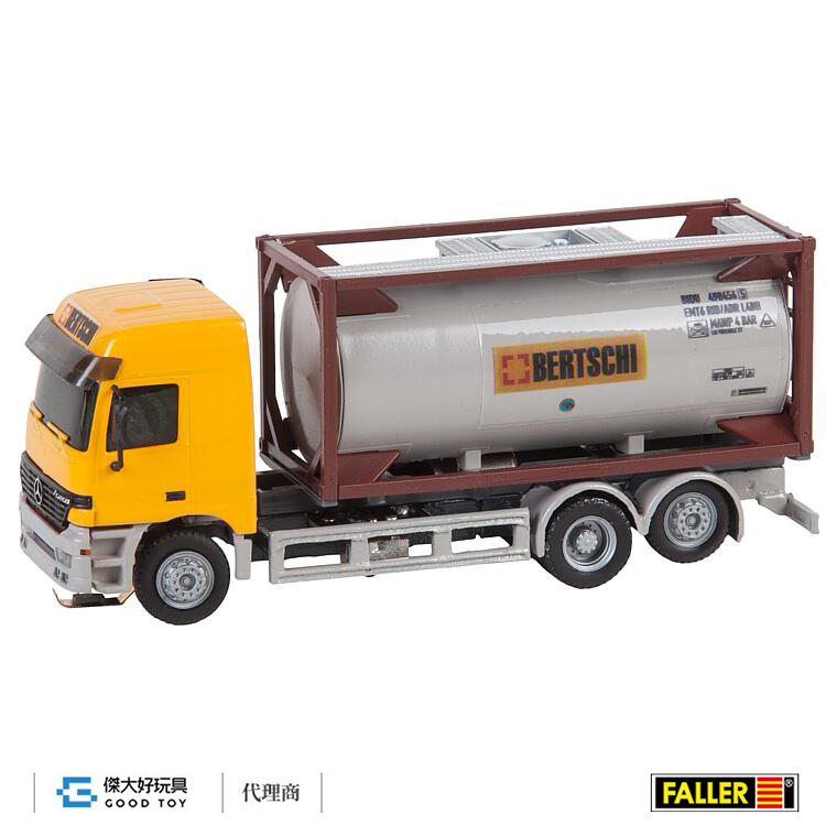 Faller 161483 (HO) Lorry MB Actros LH’96 Chemical Transporter Bertschi (HERPA)