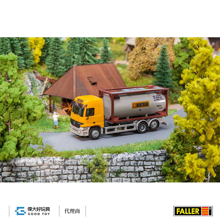 Faller 161483 (HO) Lorry MB Actros LH’96 Chemical Transporter Bertschi (HERPA)