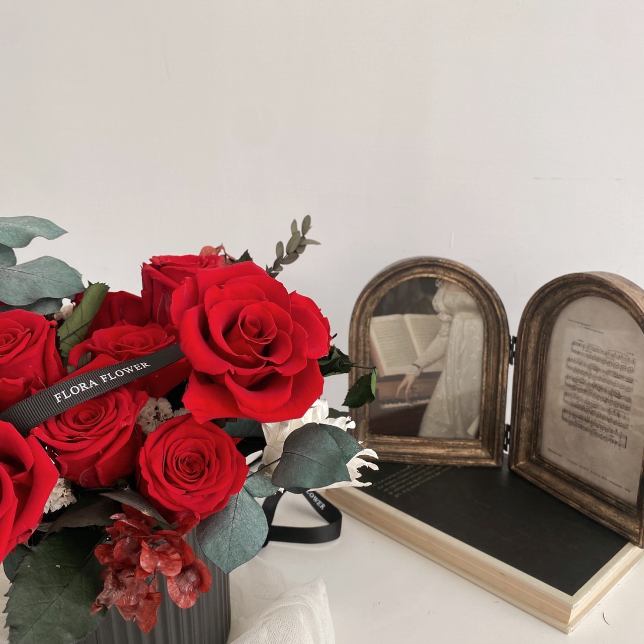 永生盆花-紅玫瑰