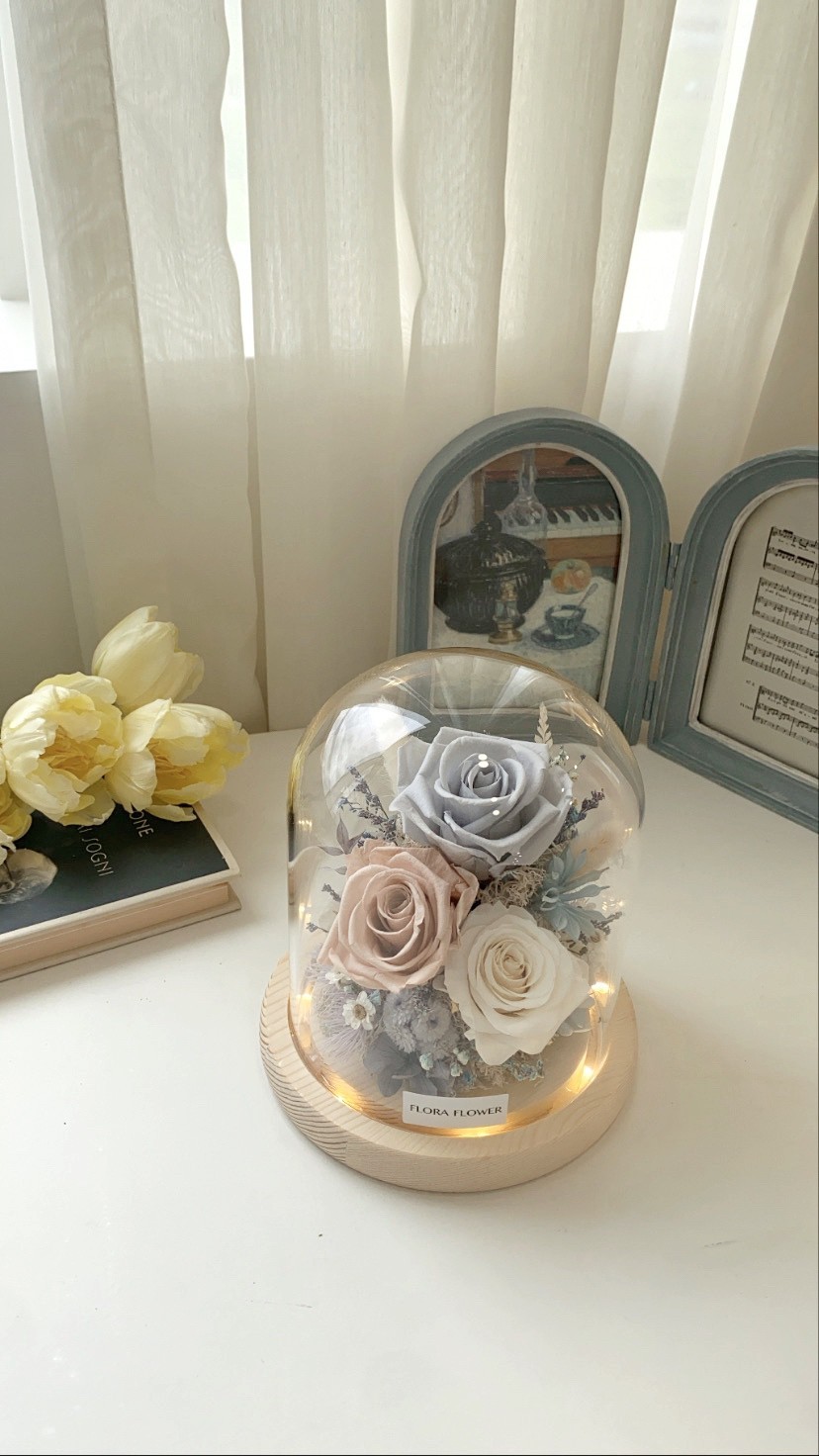 永生花夜燈- 伯爵奶茶