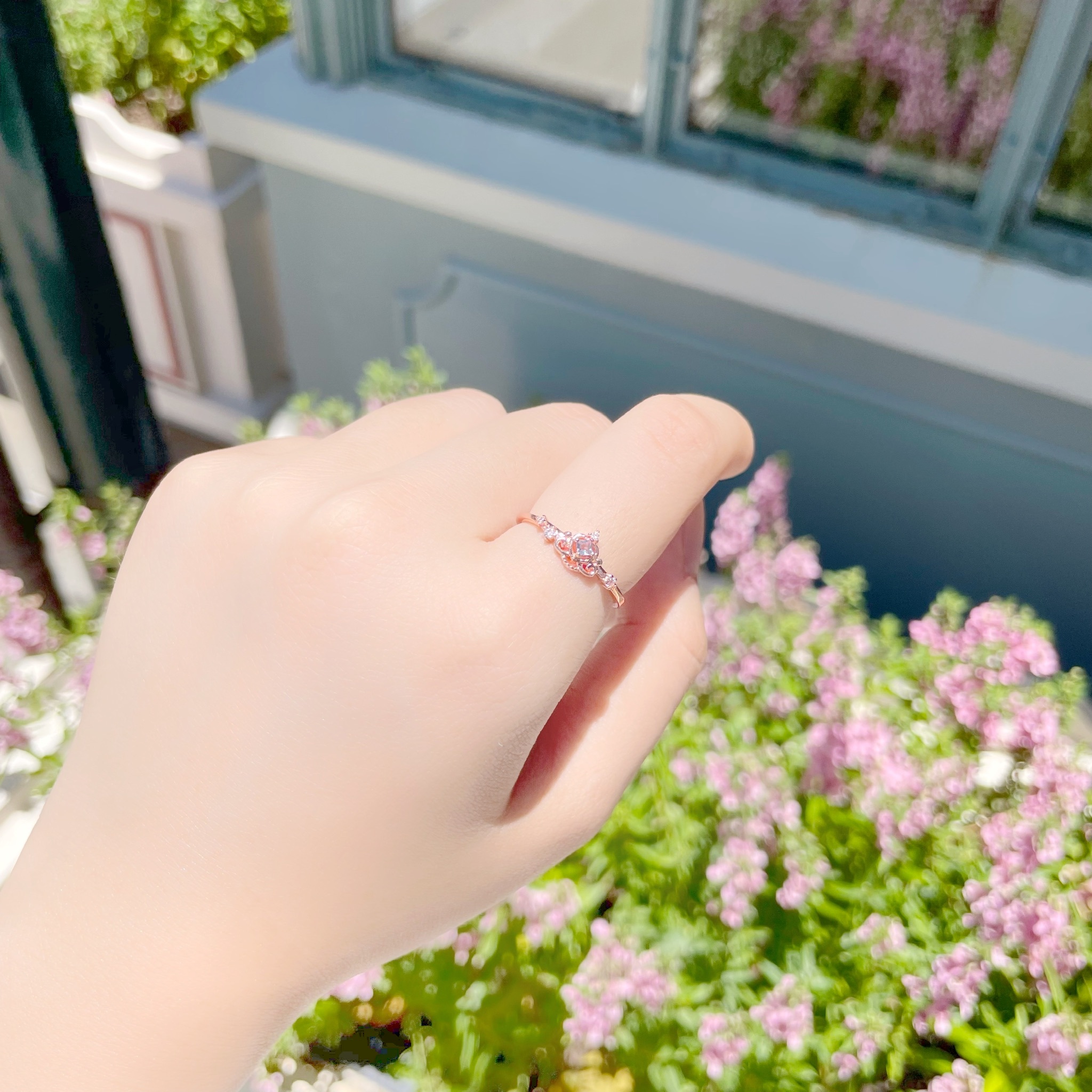 | 925銀・厚鍍18k玫瑰金 | 南瓜車戒指 | RI0272 |