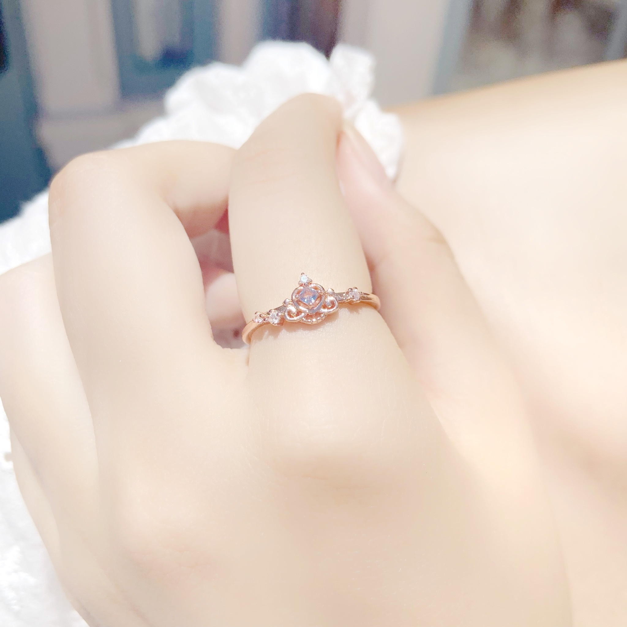 | 925銀・厚鍍18k玫瑰金 | 南瓜車戒指 | RI0272 |