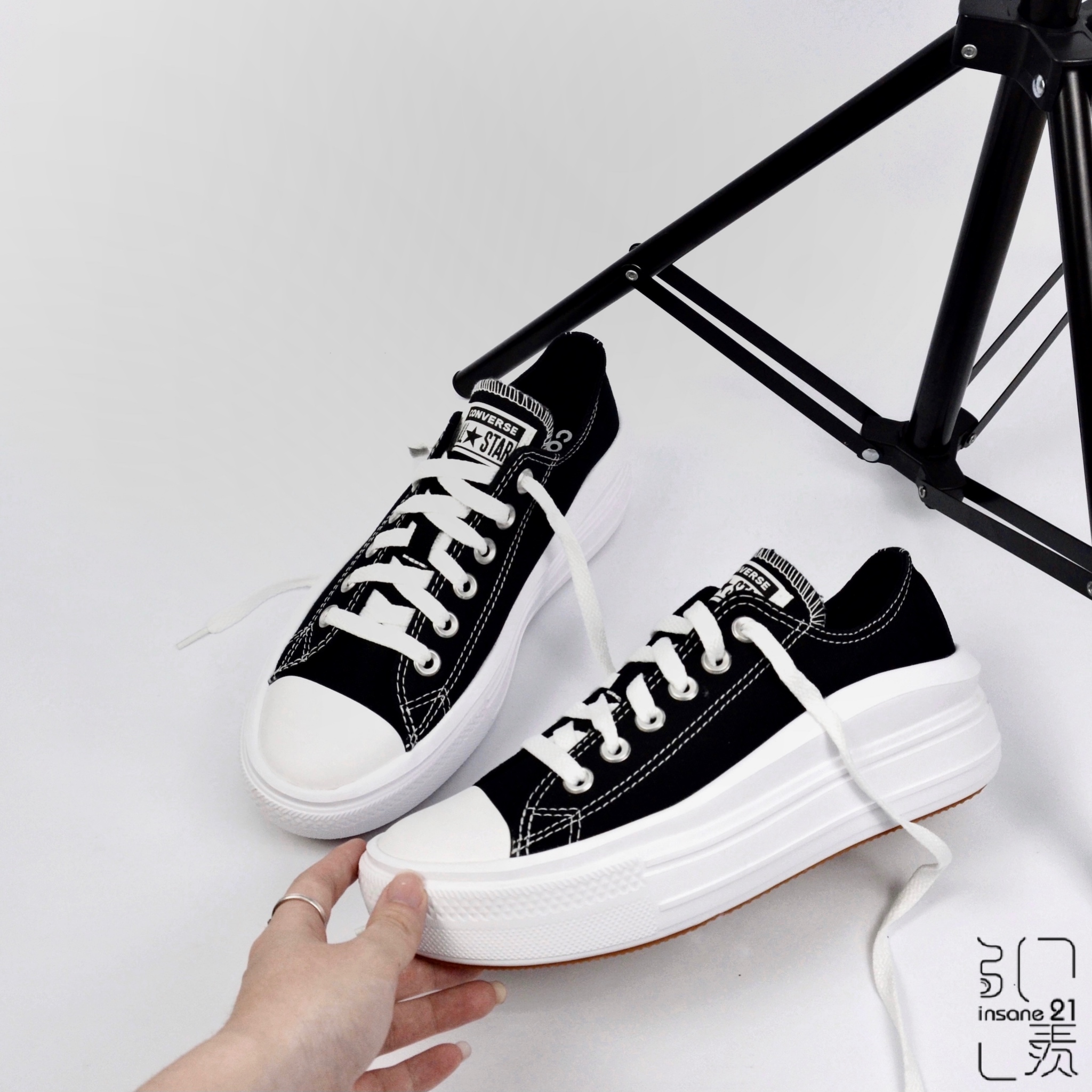 CONVERSE ALL STAR MOVE 匡威 黑白 厚底 女款 570256C