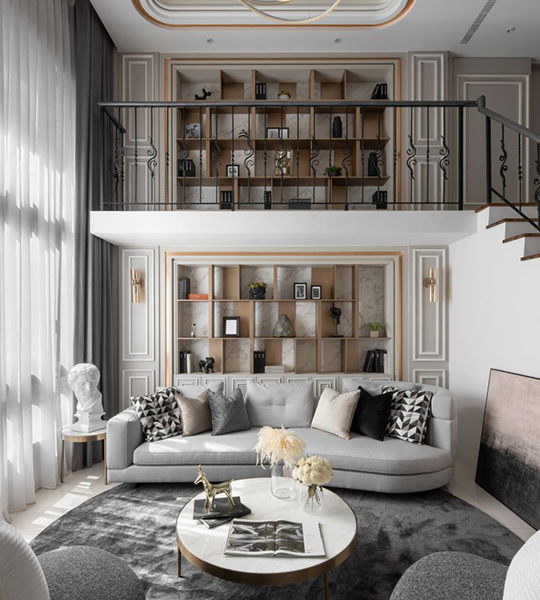 豪宅挑高客廳設計