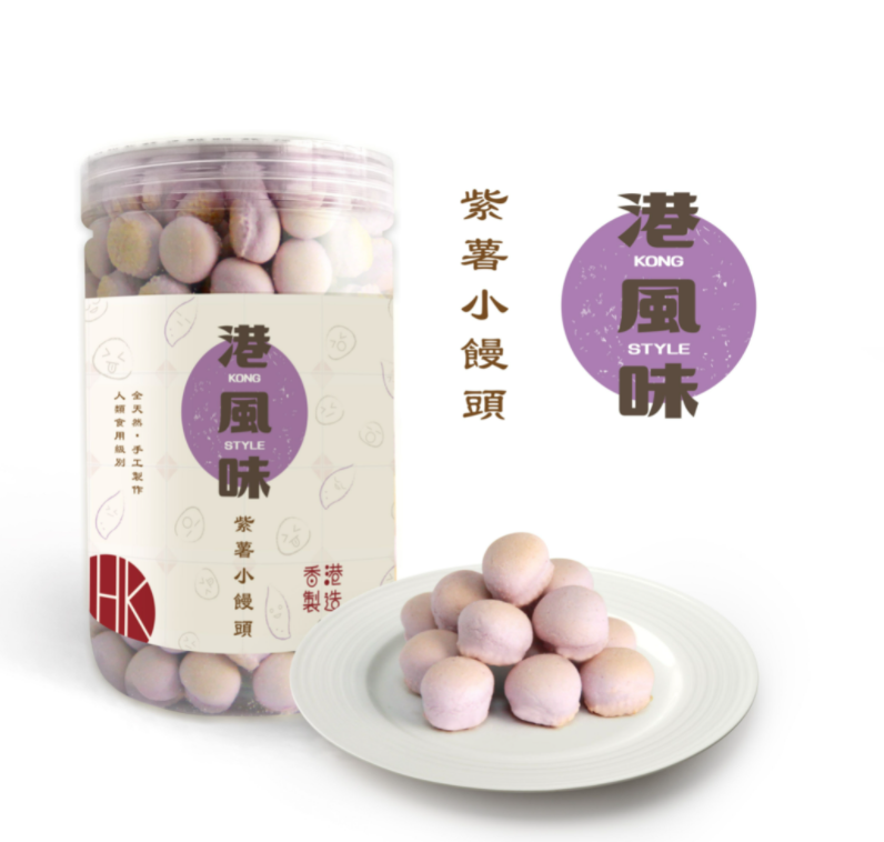 ※$120 @ 4罐※ [香港製造] 港風味 KONG STYLE 紫薯小饅頭 180g (貓狗合用)