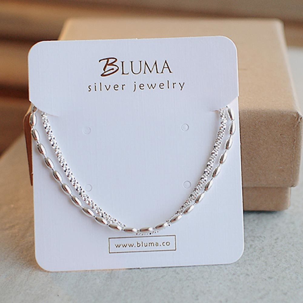 杜樂麗花園的邂逅純銀手鍊/SB984 雙鏈手鏈 女生生日禮物 經典百搭 聖誕禮物