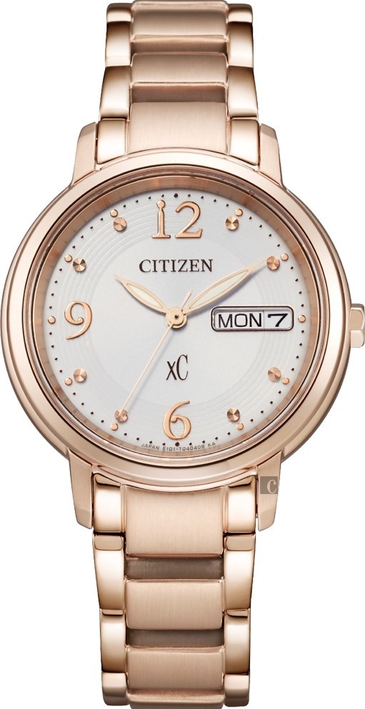 萬年鐘錶 - Citizen 星辰錶  XC   玫瑰金光動能女錶   EW2426-54A   錶徑32.5MM
