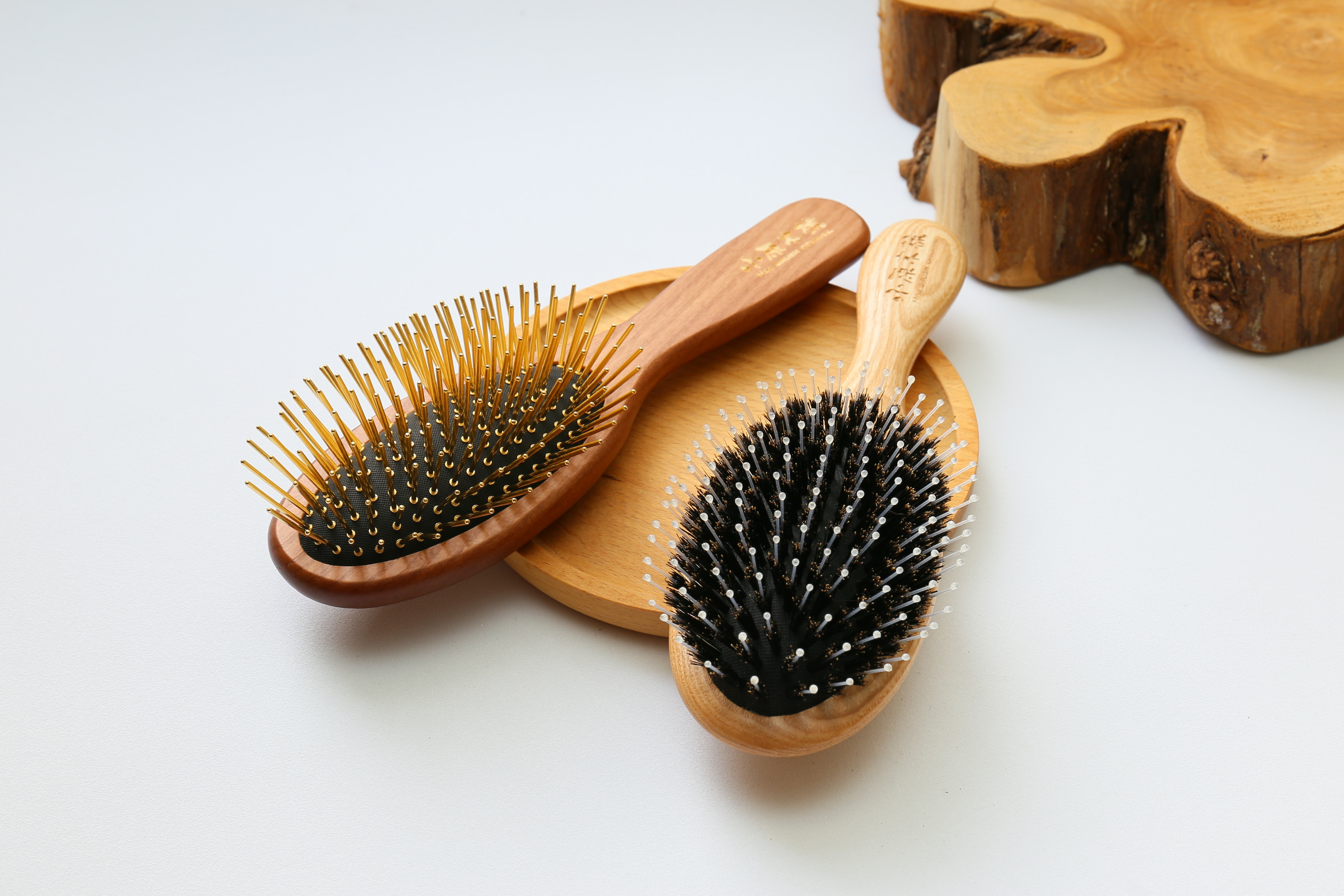 【小原木梳】護髮抗毛躁/按摩頭皮組合 -（遠紅外線功能版）頭髮 頭皮健康 一組就夠