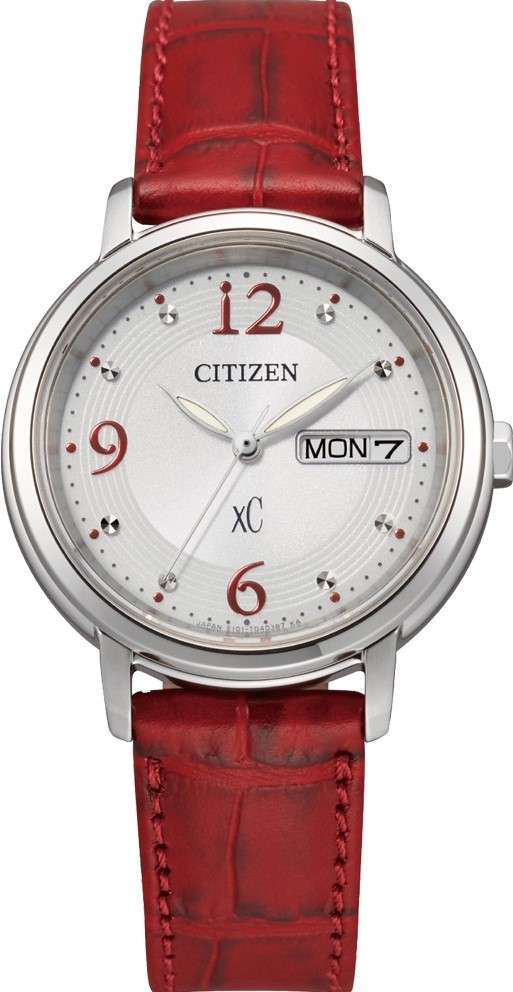 萬年鐘錶 - Citizen 星辰錶  XC   玫瑰金光動能皮革女錶   EW2420-00A   錶徑32.5MM