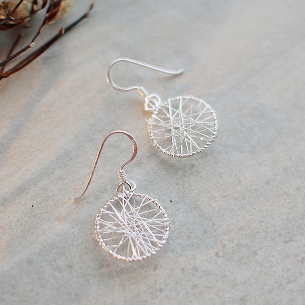 編織夢想純銀耳環(玫瑰金/銀色)/SE561