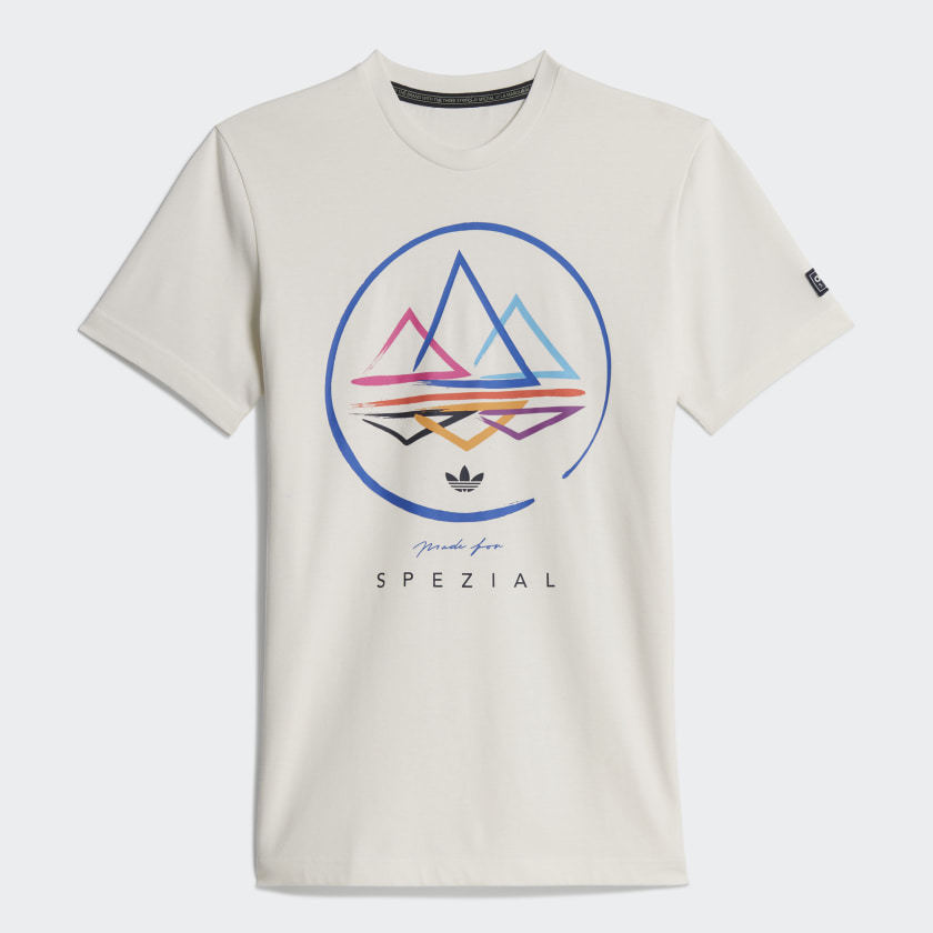 【 adidas BIRCHALL SPZL 插圖白短TEE 】