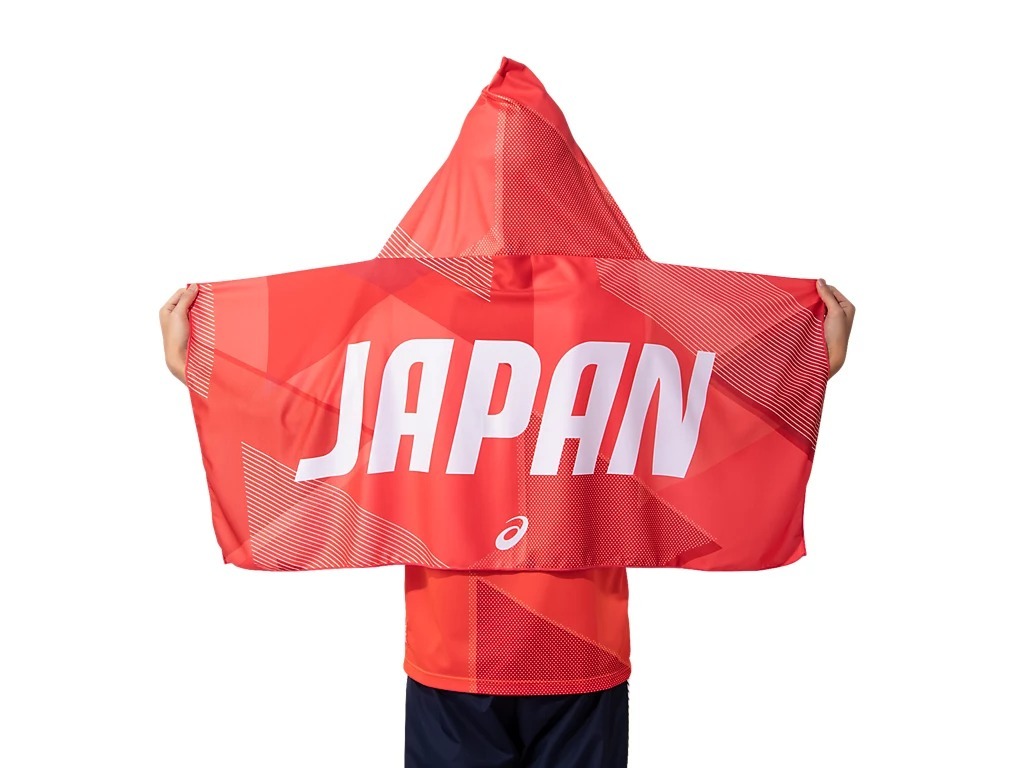 【TEAM RED COLLECTION】Asics 連帽毛巾 (JOC會徽)
