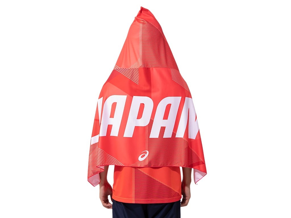 【TEAM RED COLLECTION】Asics 連帽毛巾 (JOC會徽)