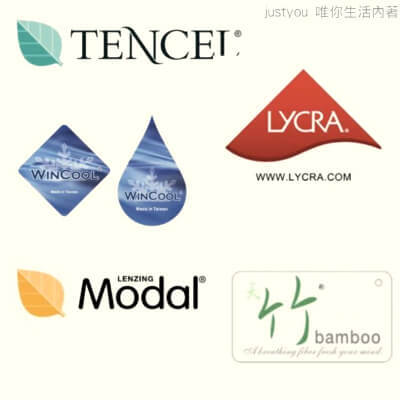各式天然纖維商品標籤