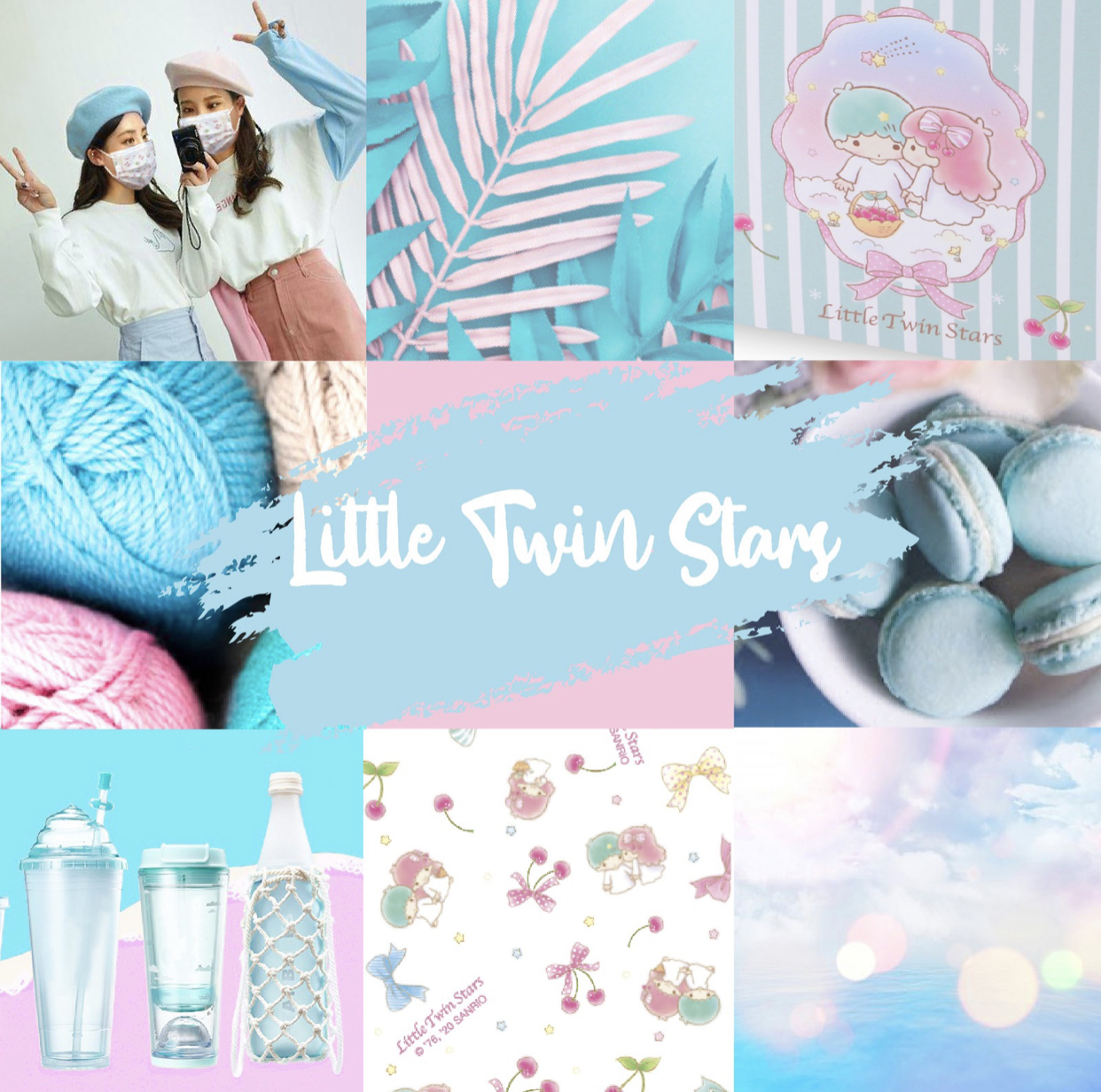 Sanrio夢幻印花Little Twin Stars平面口罩