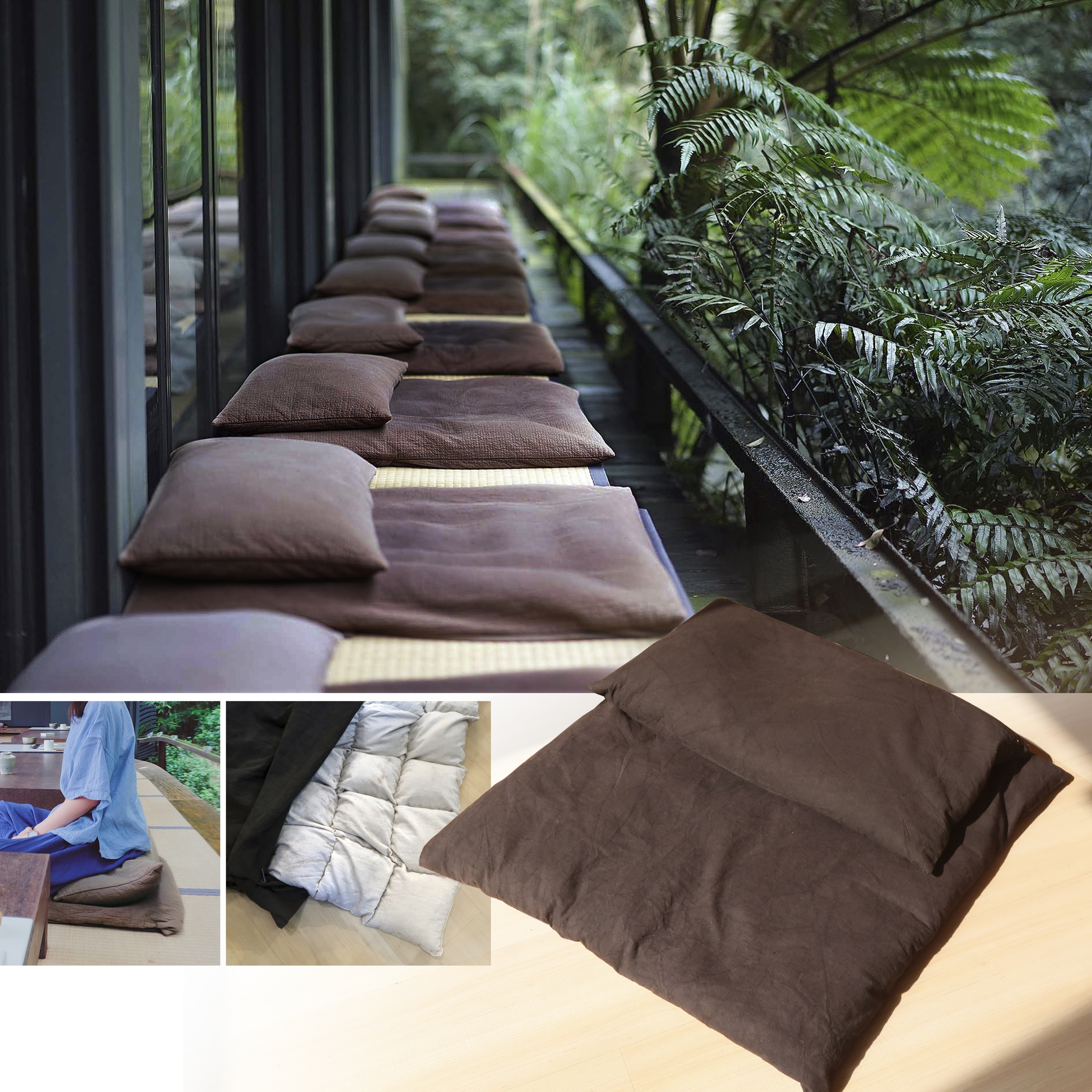 [預購] 台灣鄭惠中老師 - 布衣坐墊 (啡色)