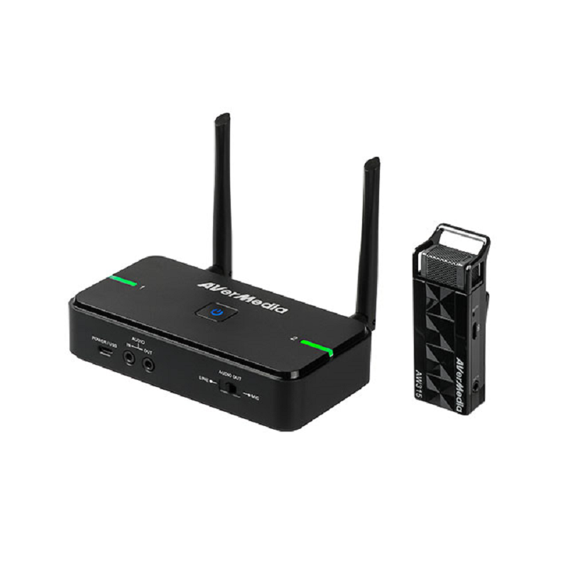 米特3C數位–圓剛 AW315 無線教學單麥克風組 2.4GHz 領夾式麥克風 壁掛式 內置接地噪聲隔離器