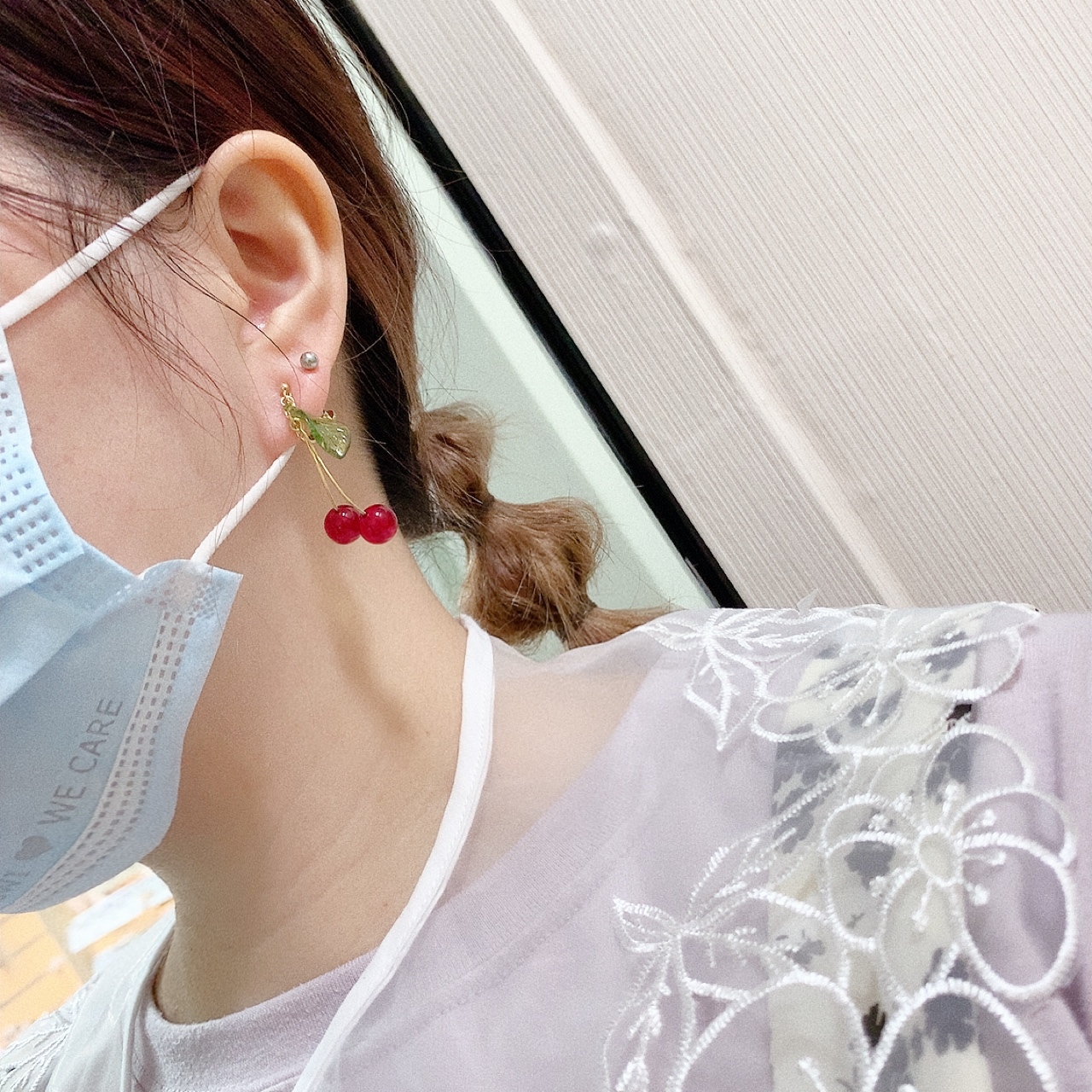 [日本制]Farbe 通透車厘子耳環