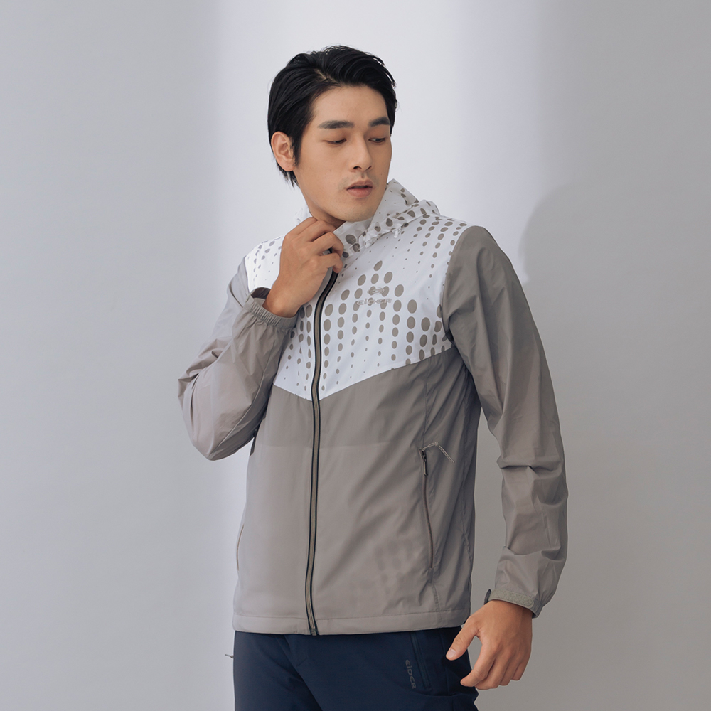 【EIDER】男排汗透氣輕薄連帽外套 / 9EIV1909-[灰]