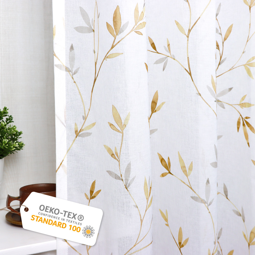 手工製作│靜謐林蔭│透光窗紗窗簾│半窗落地窗│打摺│2尺寸