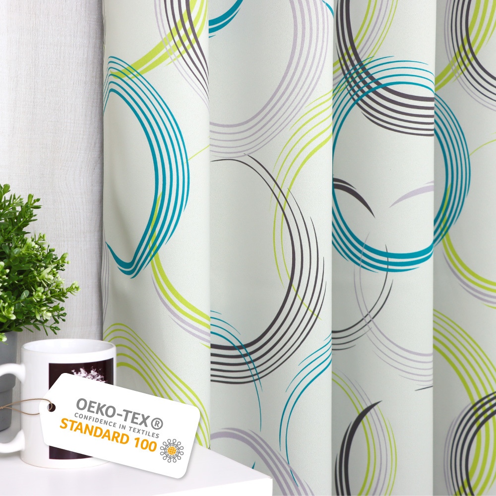 手工製作│遮光窗簾│半窗落地窗│流動星環│織帶｜2尺寸