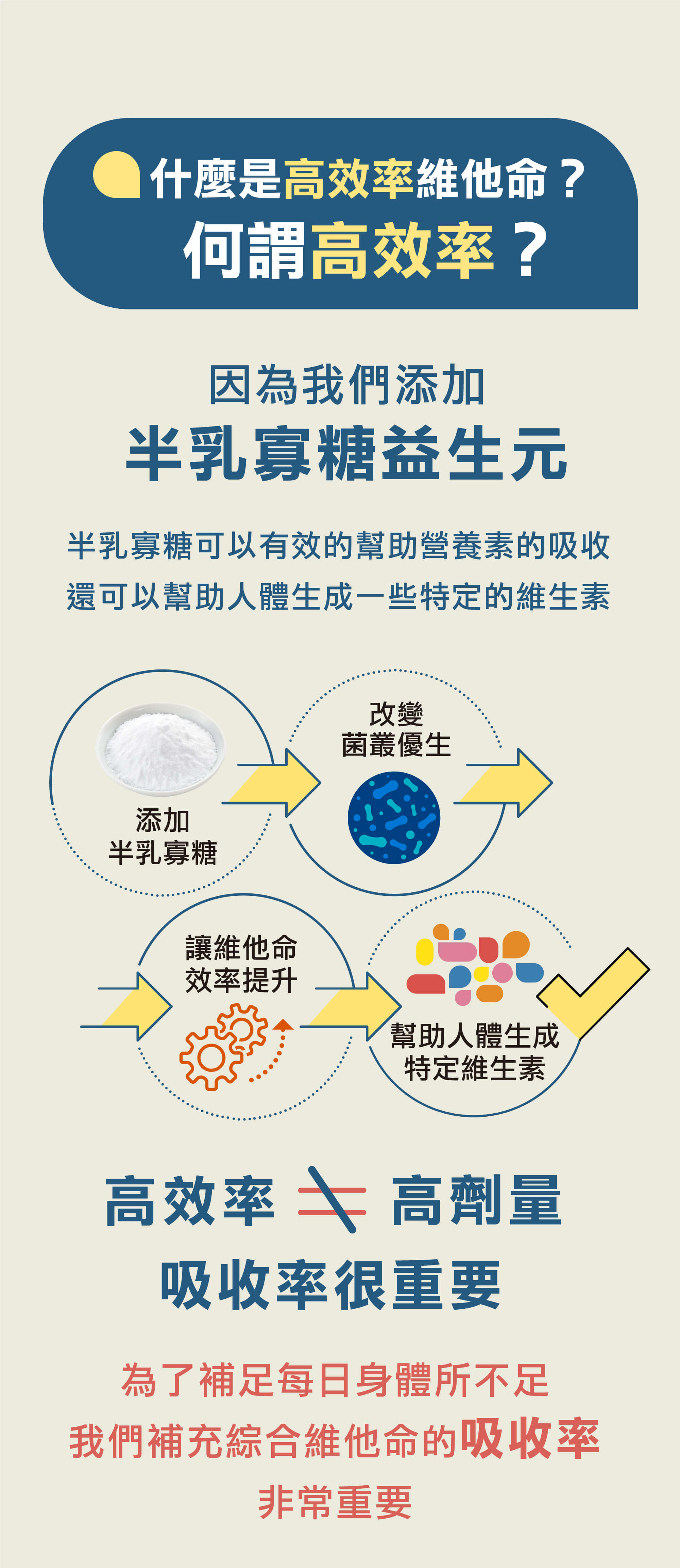補足身體所不足,補充綜合維他命的吸收率很重要 什麼是高效率維他命? 高效率不等於高劑量,吸收率很重要