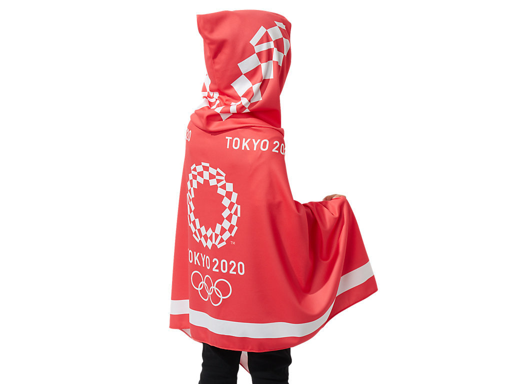 Asics 2020年東京奧運會會徽連帽毛巾 - 日出紅