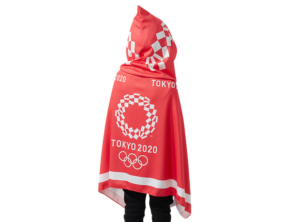 Asics 2020年東京奧運會會徽連帽毛巾 - 日出紅