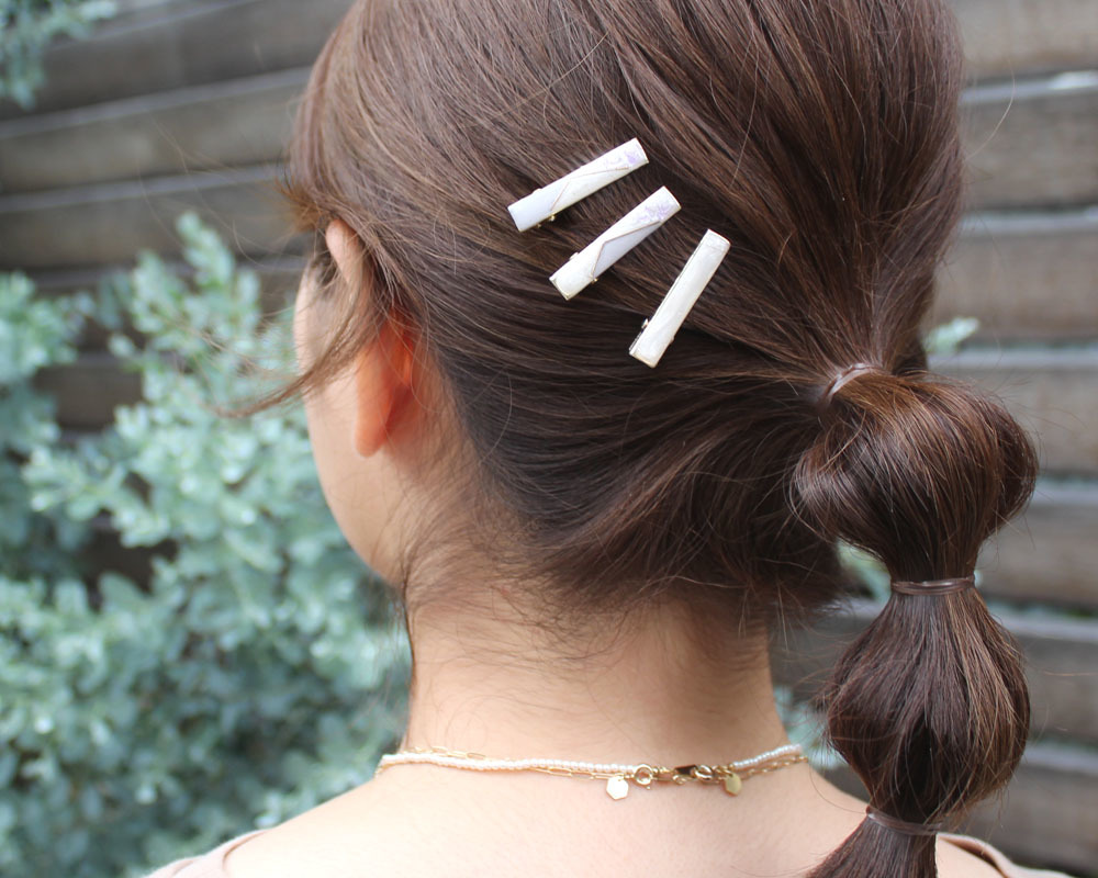 Farbe 閃面拼色髮夾set