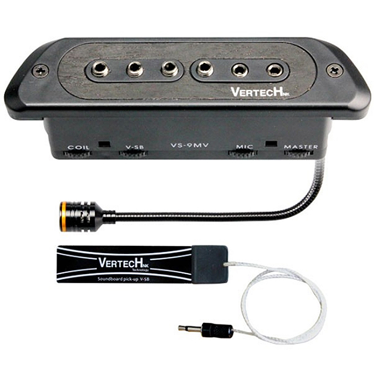 Vertech - 9MV 木吉他拾音器 三系統拾音器 線圈式 麥克風式 貼片式 pickup