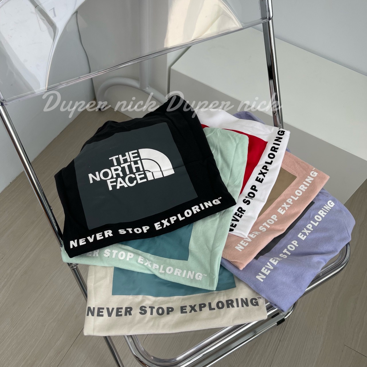 The North Face Box NSE back print T-shirt 方塊T