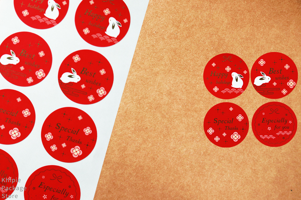 裝飾貼紙｜花好兔圓