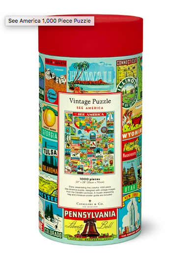 Cavallini & Co. 1000片拼圖 See America 美國