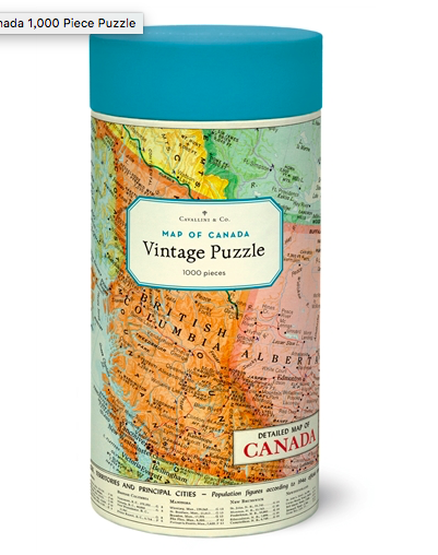 Cavallini & Co. 1000片拼圖 map of Canada 加拿大地圖