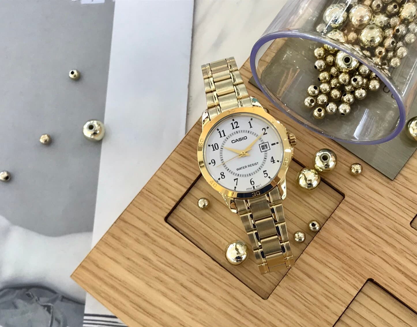 【CASIO 卡西歐】經典復古不鏽鋼數字款 MTP-V004G-7B (41mm)/ LTP-V004G-7B (30.2mm) 現代鐘錶