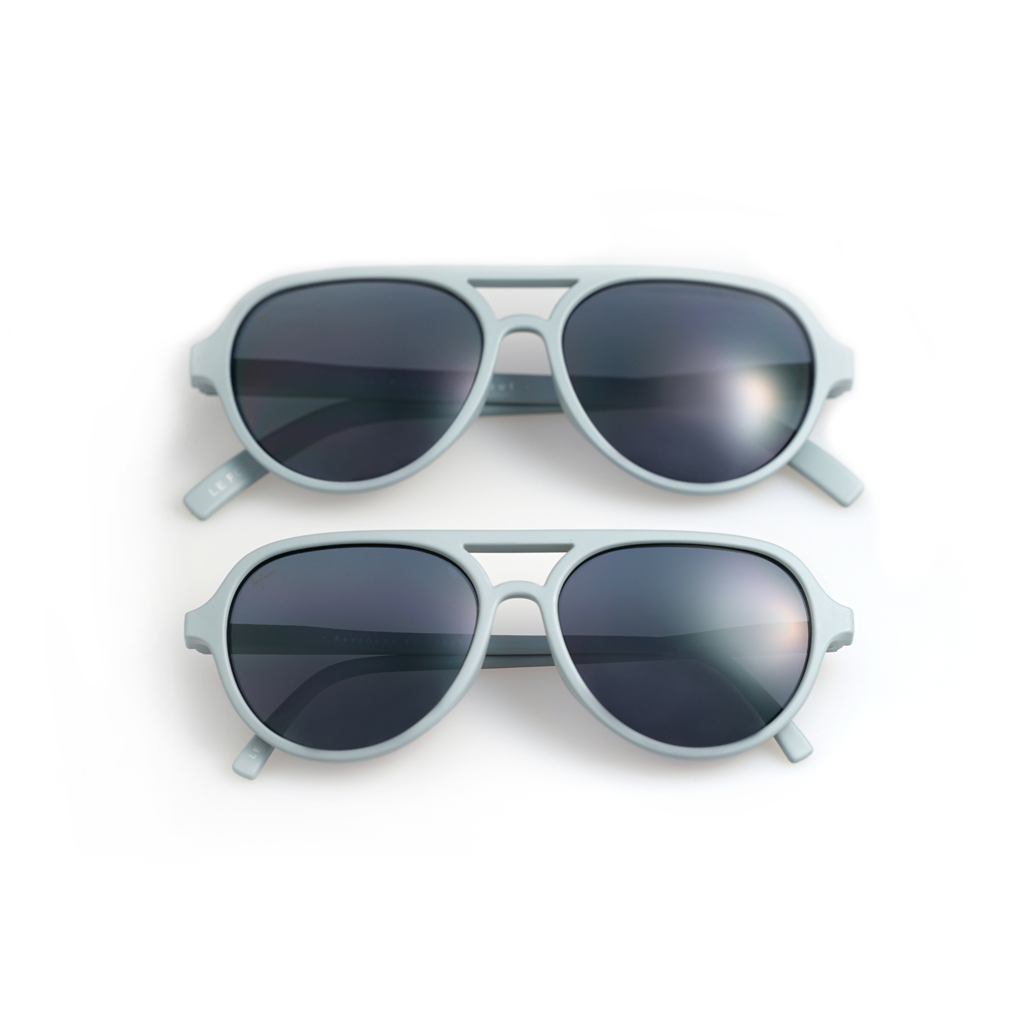 Aviator sunglasses - adult + kids 2支組 - 霧霧灰籃
