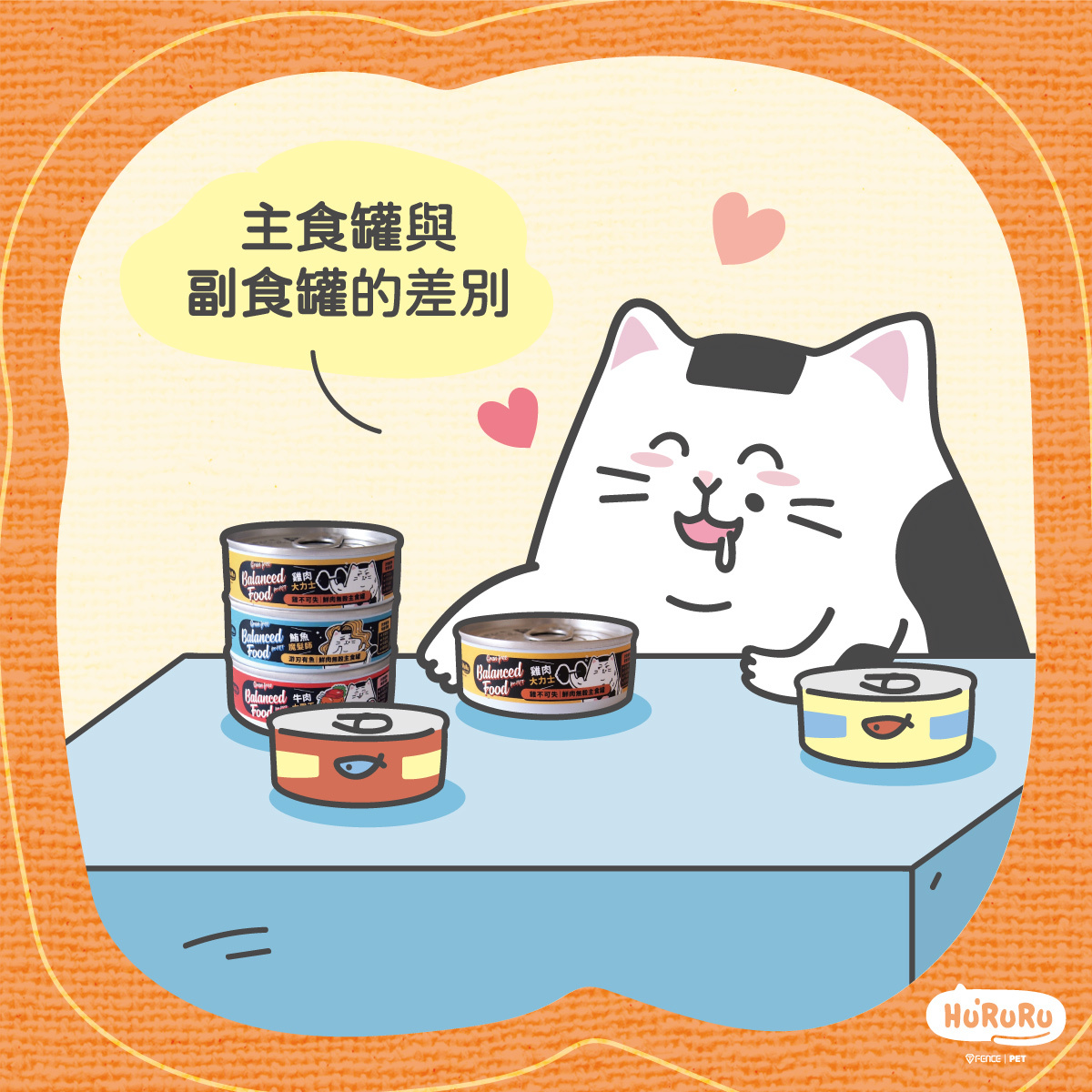 貓咪主食罐與副食罐的差別