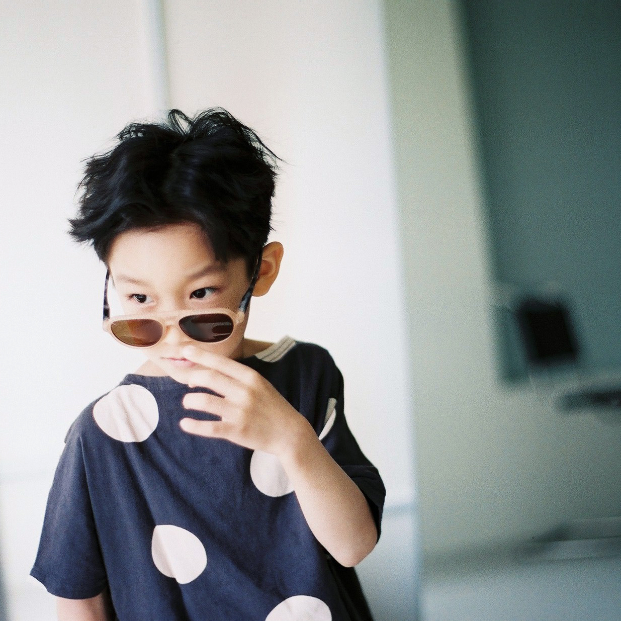 Aviator sunglasses - kids - 霧棕迷彩