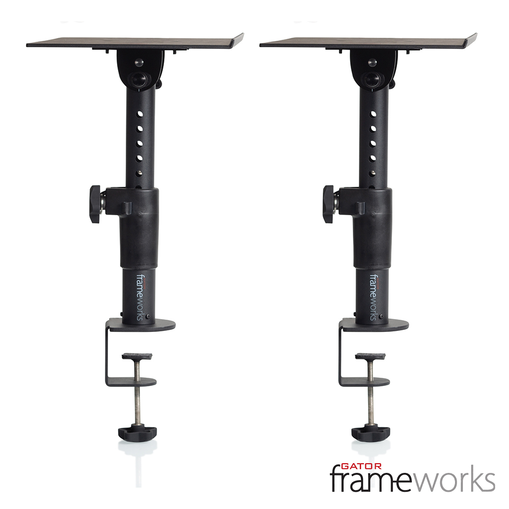 Gator Frameworks GFW-SPKSTMNDSKCMP 夾桌式/監聽喇叭架/音響架