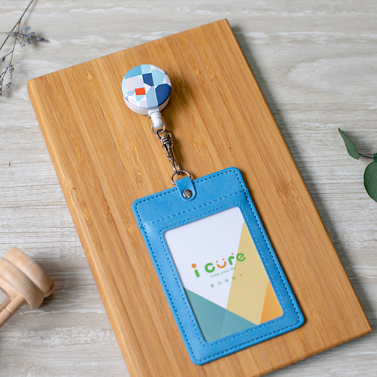 i 好夾 伸縮卡套組- 幾何圖形系列 / 藍色大理石