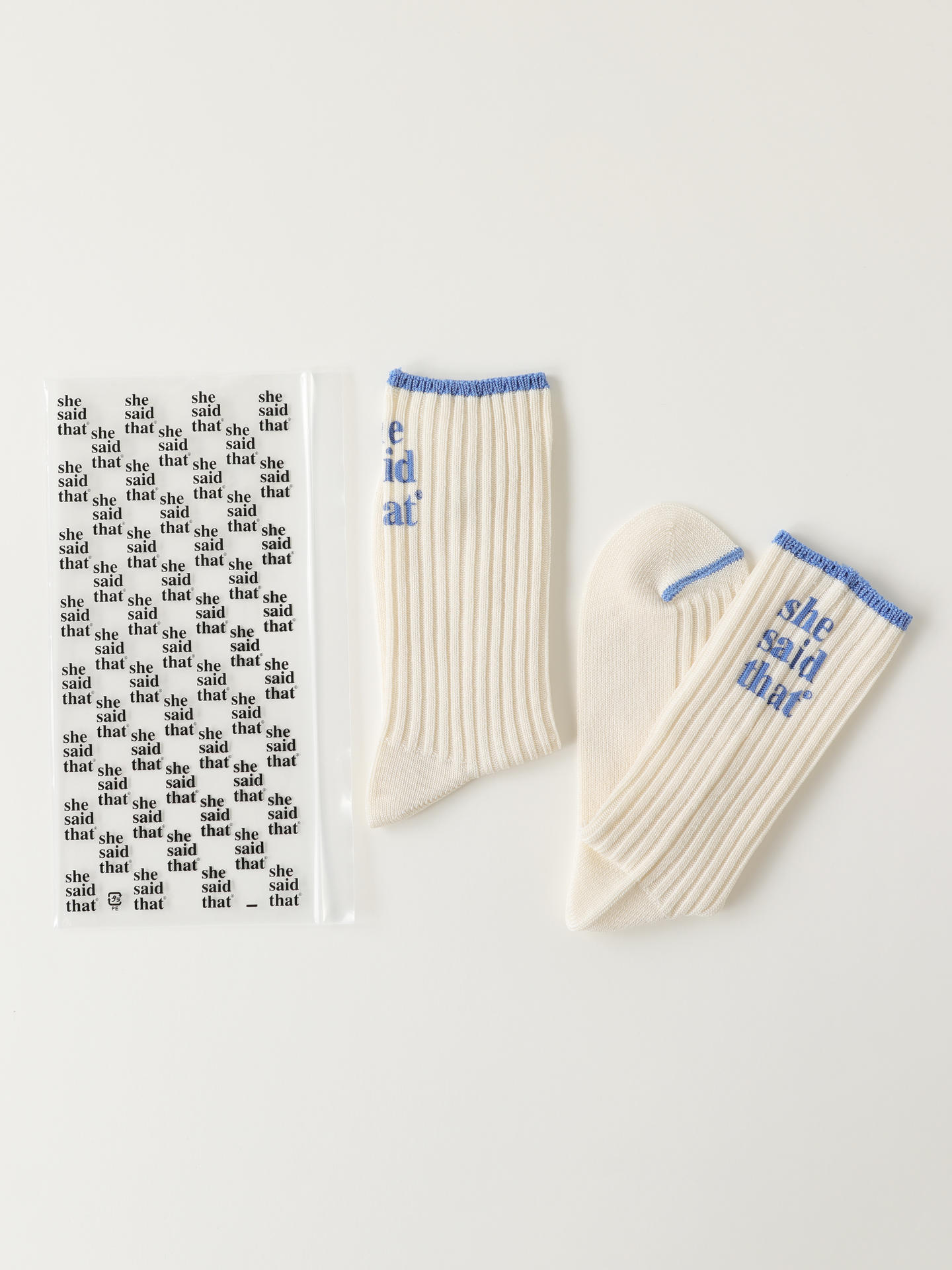 現貨┃日本製 she said that x 靴下屋 SOCKS 長襪 滾邊款