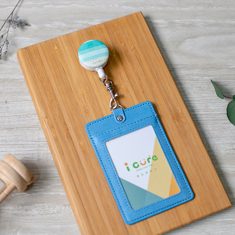 i 好夾 伸縮卡套組- 幾何圖形系列 / 布花-藍