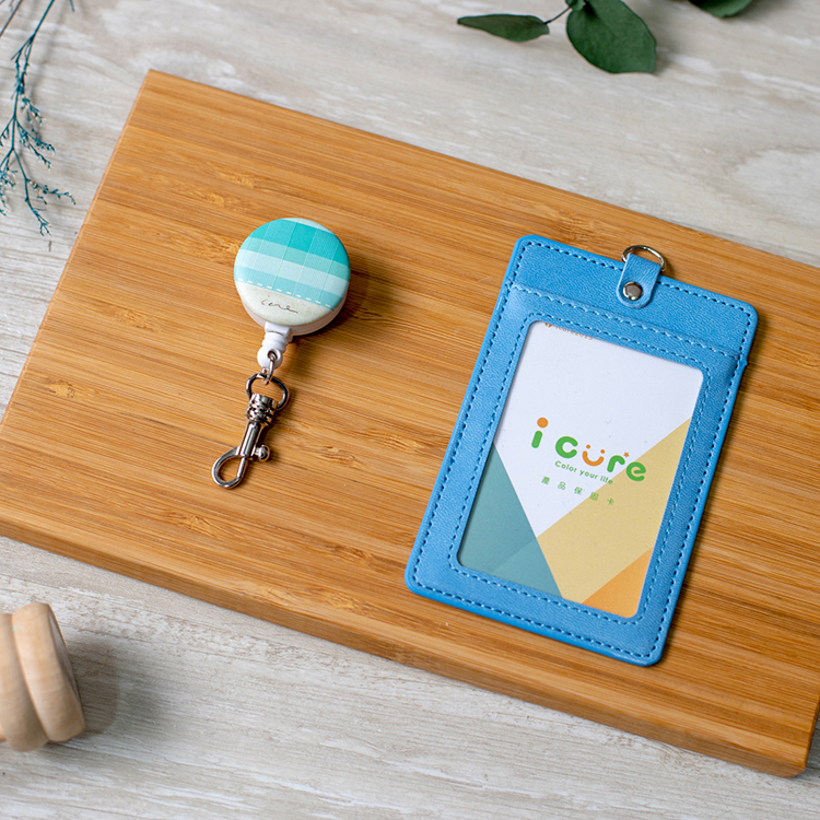 i 好夾 伸縮卡套組- 幾何圖形系列 / 布花-藍